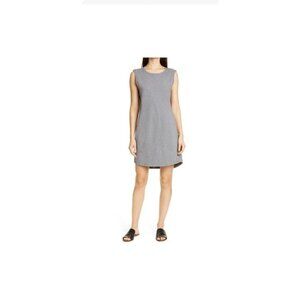 Eileen Fisher Organic Cotton Sleeveless Swing Dress XS/S Minimalist Lt Purple Y1